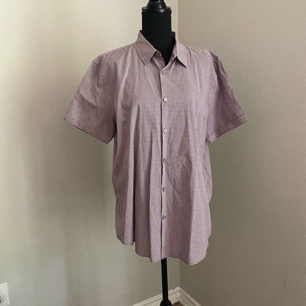 John Varvatos Red Casual Shirt Lightweight Cotton